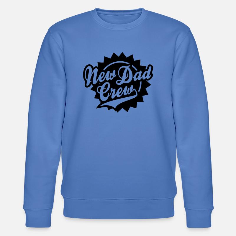 Nouveau papa Crew Shield design - Sweat bio CHANGER Stanley/Stella Unisexe - bleu