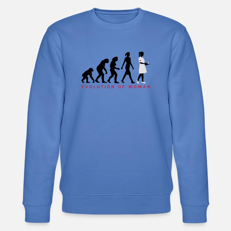 evolution_krankenschwester_122012_c_3c - Stanley/Stella Unisex Bio-Sweatshirt CHANGER  - Blau