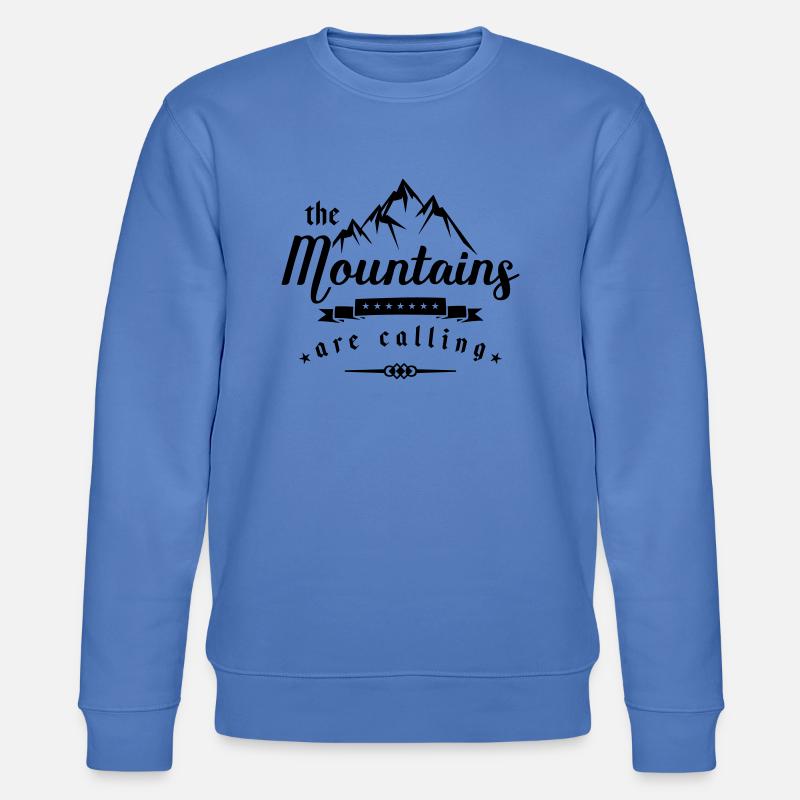 mountains are calling design - Stanley/Stella Unisex Bio-Sweatshirt CHANGER  - Blau