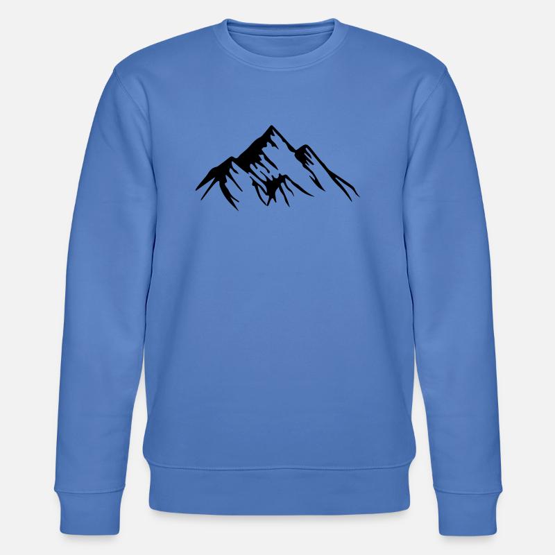mountains berge design - Stanley/Stella Unisex Bio-Sweatshirt CHANGER - Blau