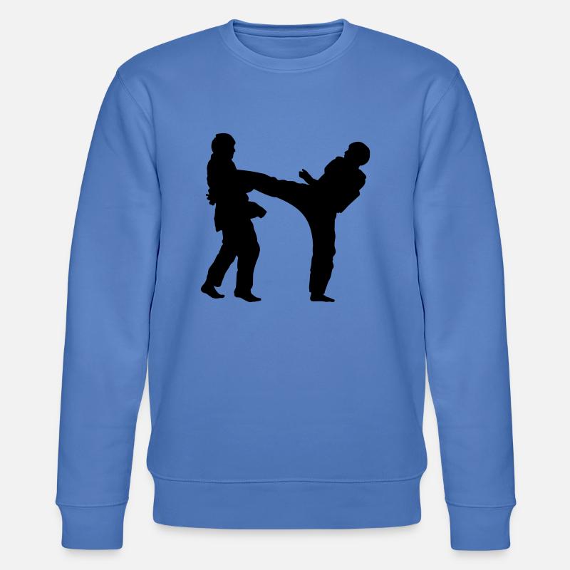 taekwondo kicker 1c - Stanley/Stella Unisex Bio-Sweatshirt CHANGER  - Blau