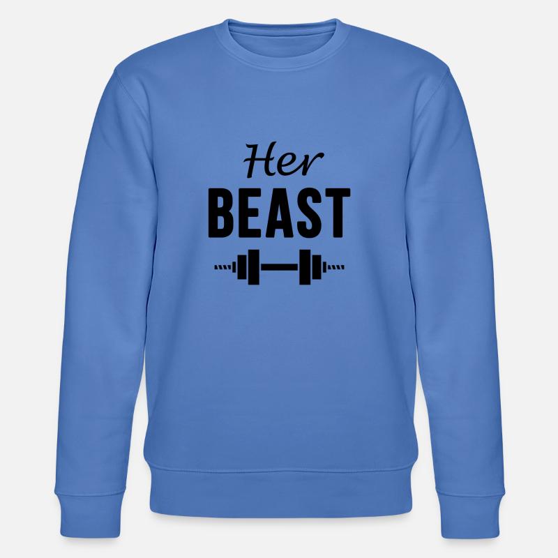 Her Beast - Partner Design #01 - Stanley/Stella Unisex Bio-Sweatshirt CHANGER  - Blau