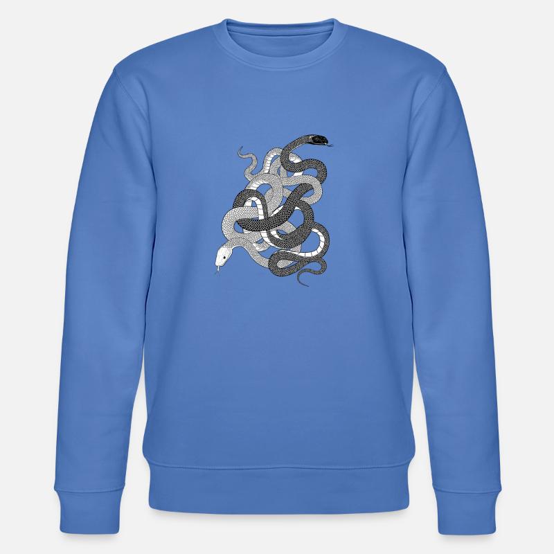 Schlangen Geschenk python anaconda snake - Stanley/Stella Unisex Bio-Sweatshirt CHANGER  - Blau