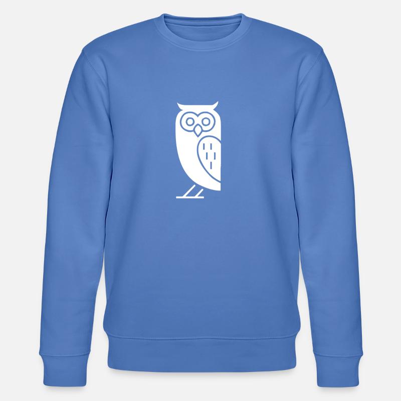 eule comic - Stanley/Stella Unisex Bio-Sweatshirt CHANGER  - Blau
