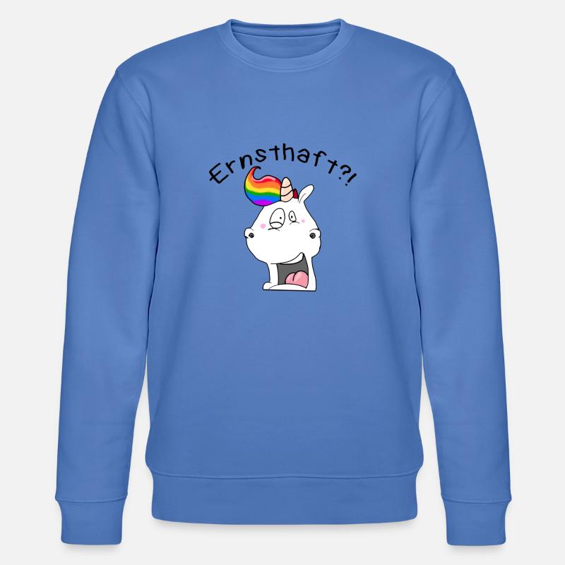 Einhorn "Ernsthaft?!" / Geschenkidee / Geschenk - Stanley/Stella Unisex Bio-Sweatshirt CHANGER  - Blau