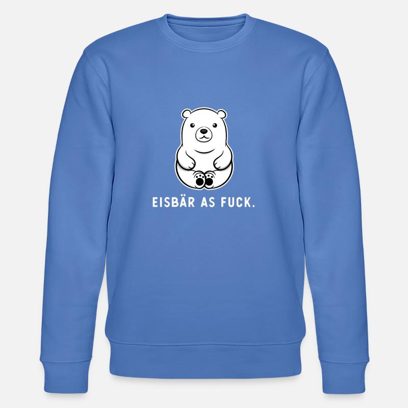 Cooler Eisbär Geschenk - Stanley/Stella Unisex Bio-Sweatshirt CHANGER  - Blau