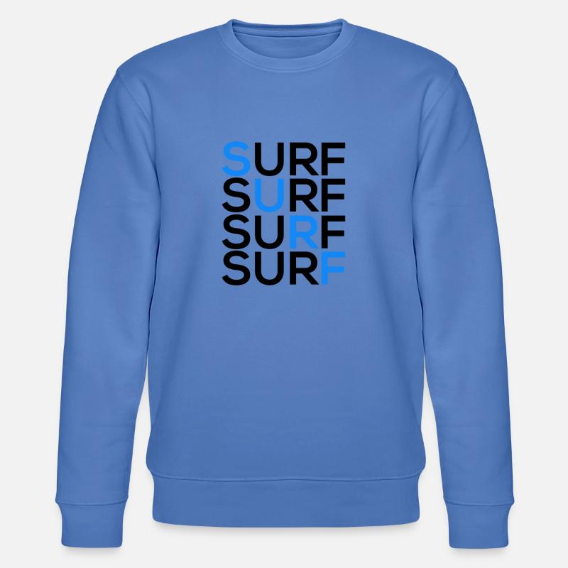 SURF SURF SURF SURF - Stanley/Stella Unisex Bio-Sweatshirt CHANGER  - Blau