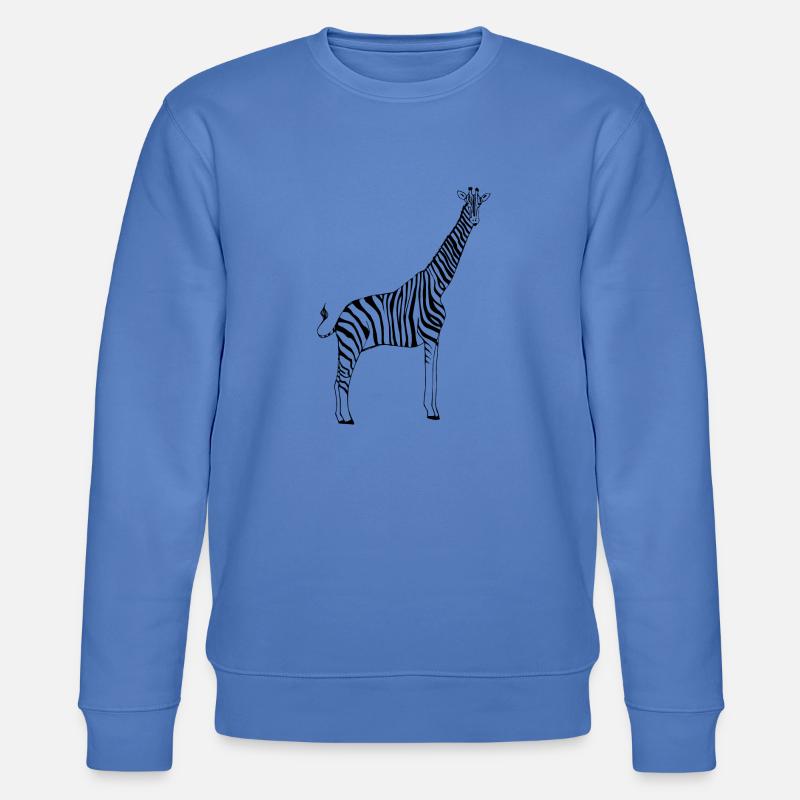 zebra giraffe - Stanley/Stella Unisex Bio-Sweatshirt CHANGER  - Blau