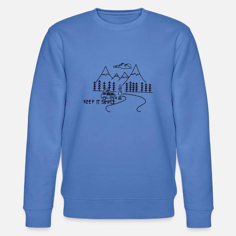 Keep it simple camping - Stanley/Stella Unisex Bio-Sweatshirt CHANGER  - Blau