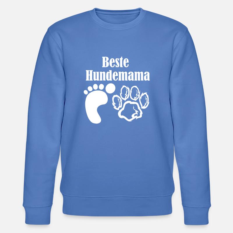 Beste Hundemama - Stanley/Stella Unisex Bio-Sweatshirt CHANGER  - Blau