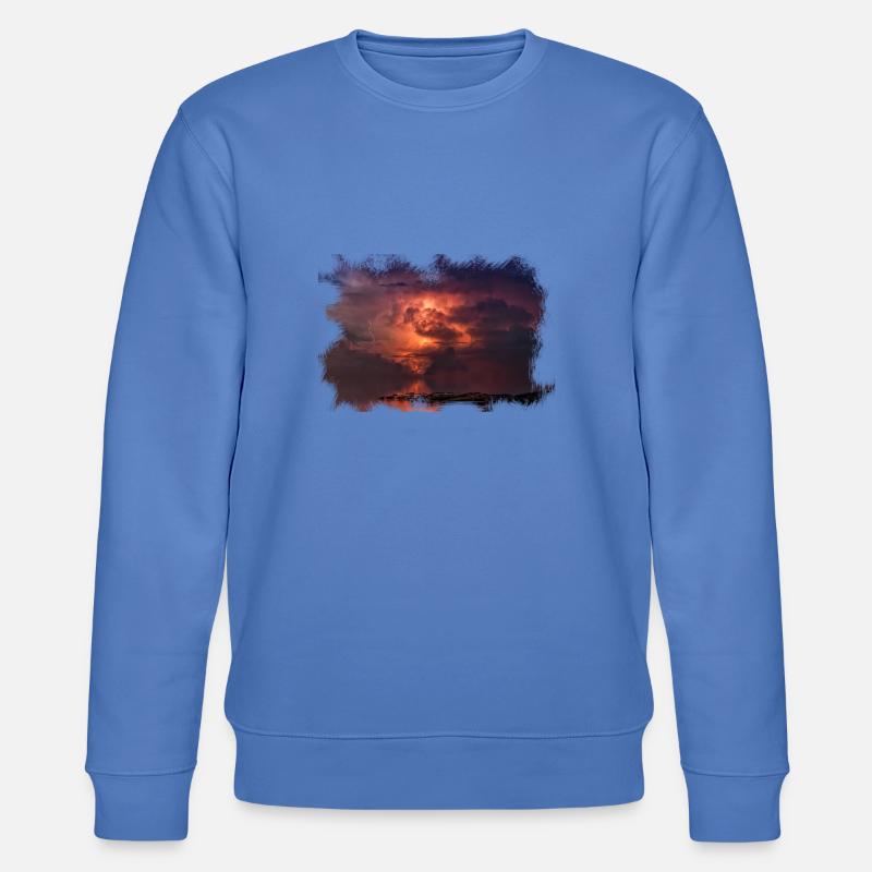 Scratched 'Thunder' - Stanley/Stella CHANGER Unisex Organic Sweatshirt - bright blue