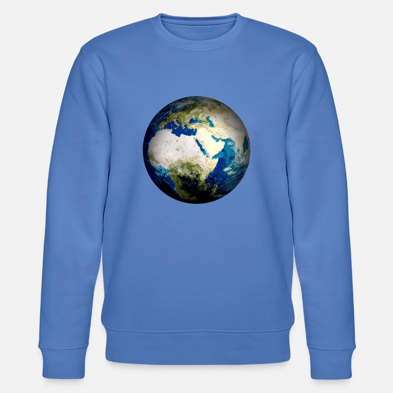 Weltkugel Erde - Stanley/Stella Unisex Bio-Sweatshirt CHANGER  - Blau