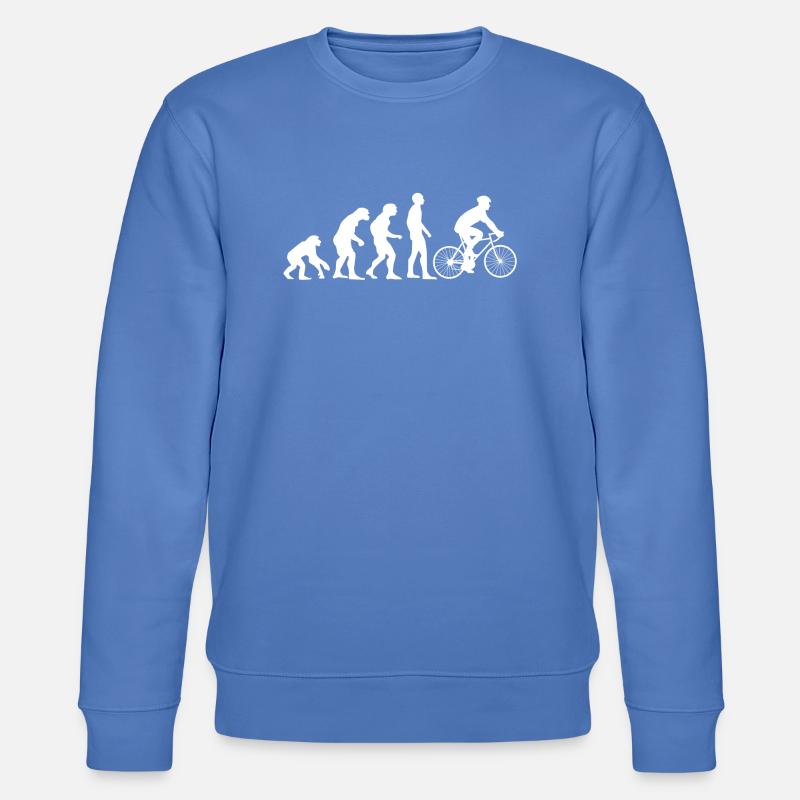 Evolution Fahrradfahrer - Stanley/Stella Unisex Bio-Sweatshirt CHANGER  - Blau