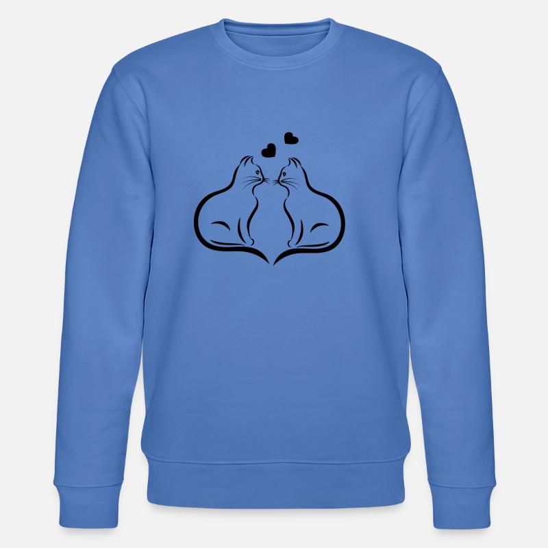 Zwei Katzen - Stanley/Stella Unisex Bio-Sweatshirt CHANGER - Blau