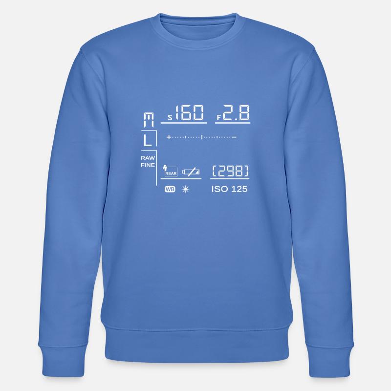 Fotograf, Kamera , Display - Stanley/Stella Unisex Bio-Sweatshirt CHANGER  - Blau