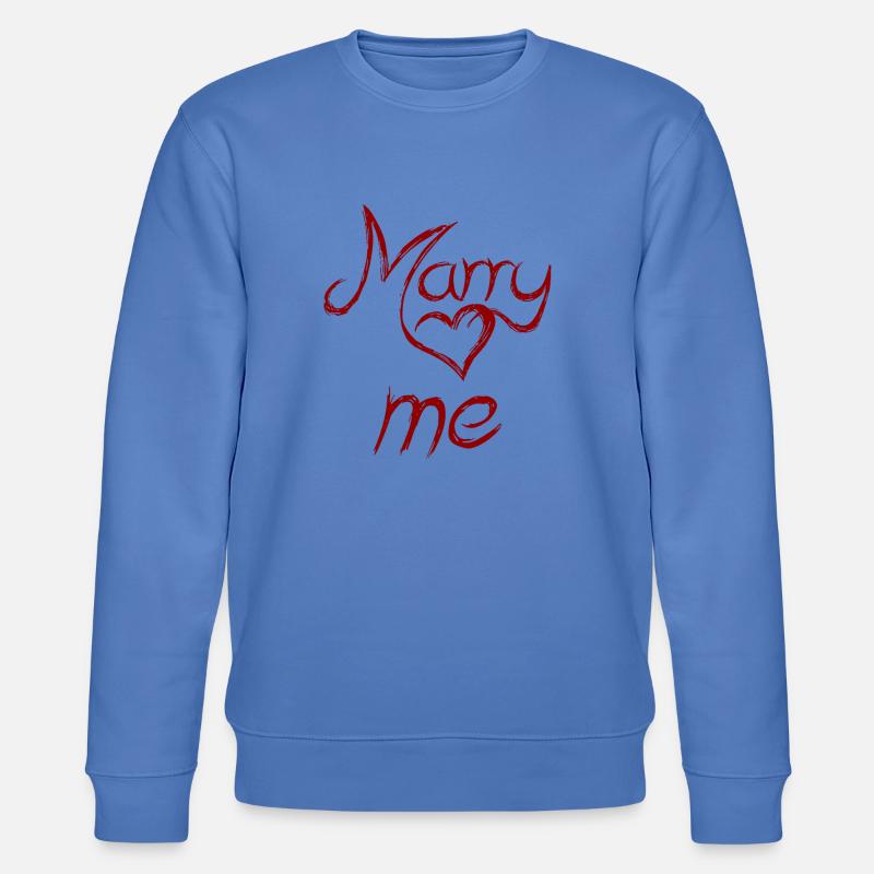 marry me - heirate mich - Stanley/Stella Unisex Bio-Sweatshirt CHANGER  - Blau
