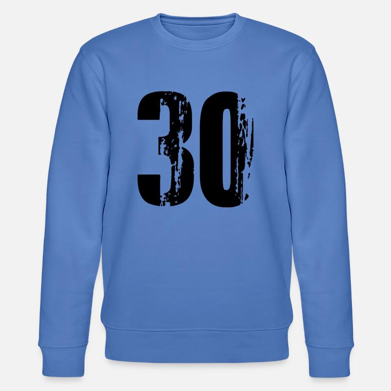30 - Nummer - Stanley/Stella Unisex Bio-Sweatshirt CHANGER  - Blau