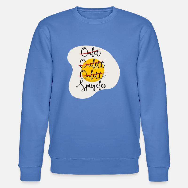 Omelette - fried egg - Stanley/Stella CHANGER Unisex Organic Sweatshirt - bright blue