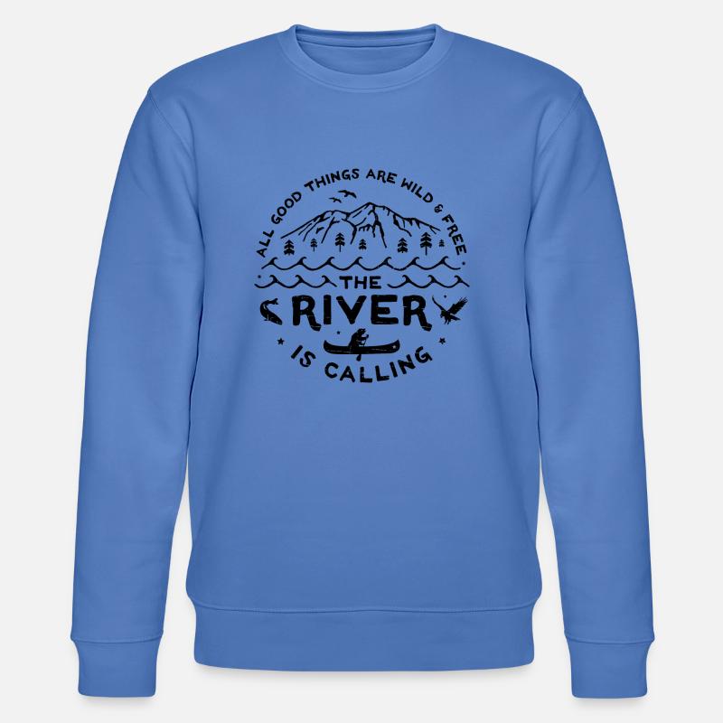 River is Calling s - Stanley/Stella Unisex Bio-Sweatshirt CHANGER  - Blau