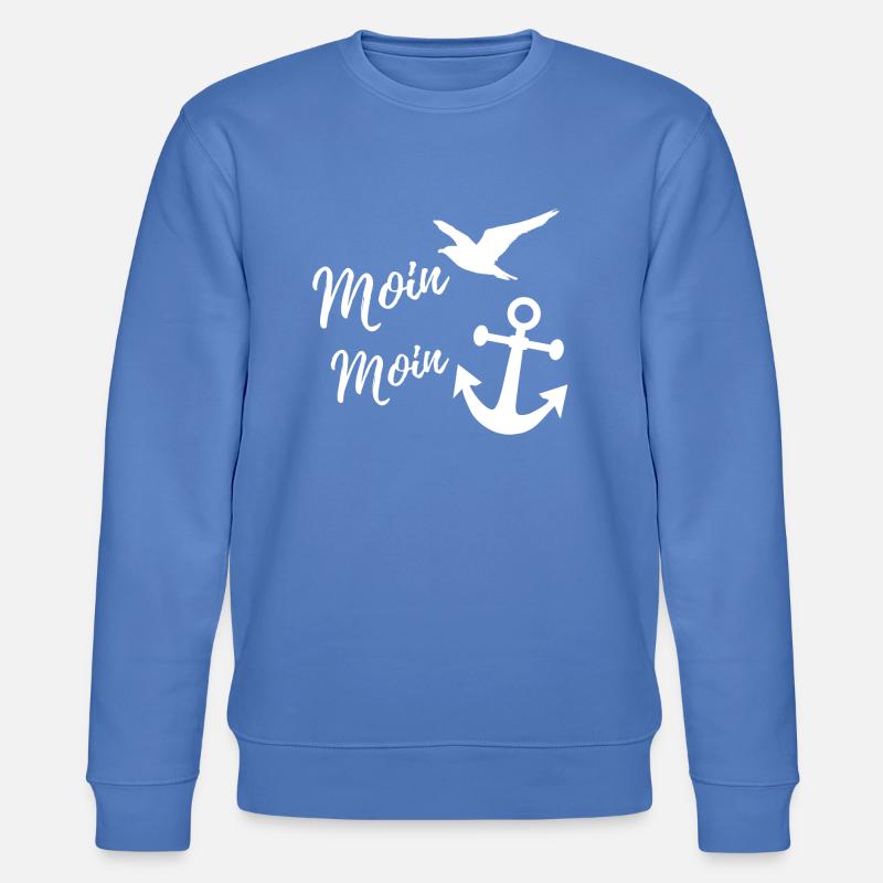 Moin moin - Stanley/Stella Unisex Bio-Sweatshirt CHANGER  - Blau
