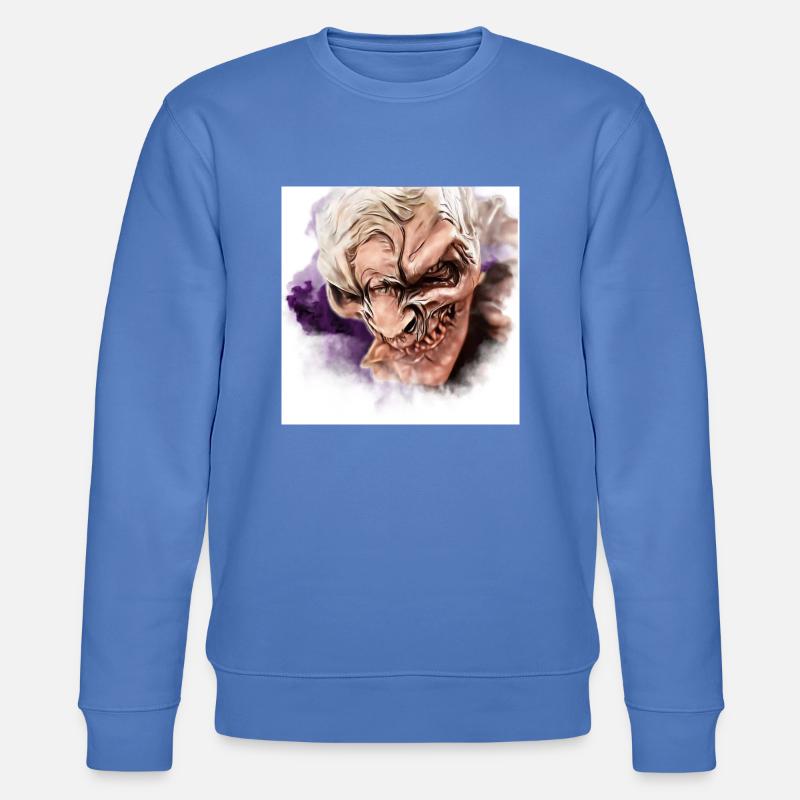 Krampus Percht Devil 2316 - Stanley/Stella CHANGER Unisex Organic Sweatshirt - bright blue