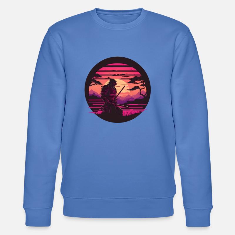 Synthwave Samurai avec katana - Sweat bio CHANGER Stanley/Stella Unisexe - bleu