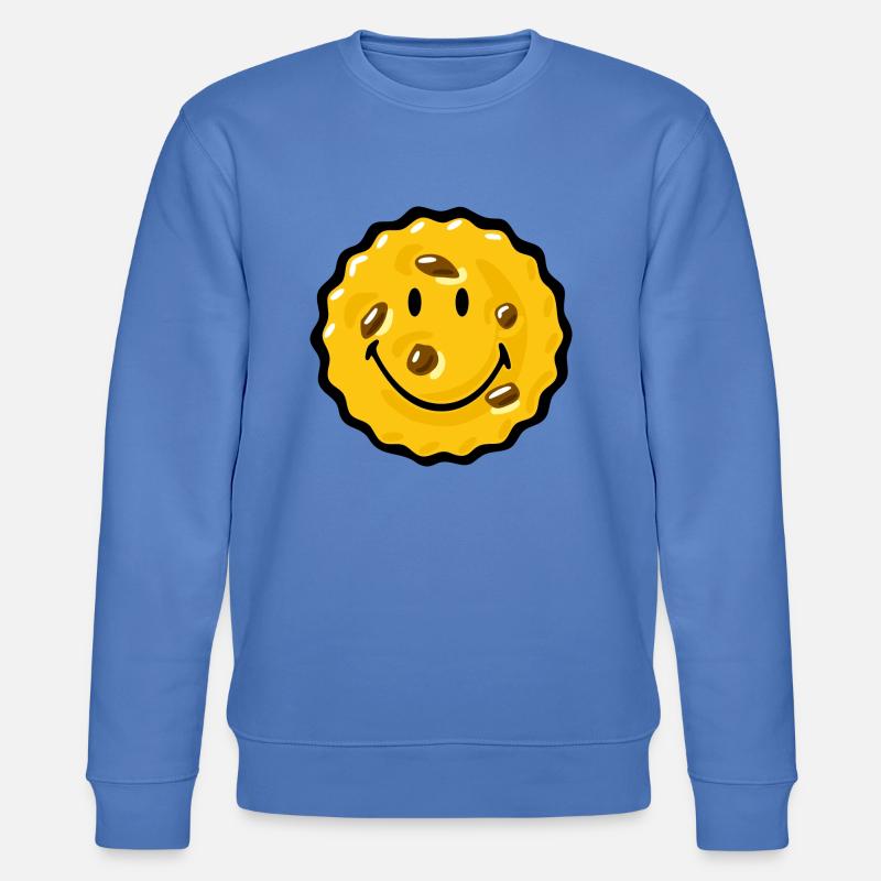 Smiley Chocklate Chip Biscuit - Stanley/Stella Unisex Bio-Sweatshirt CHANGER  - Blau