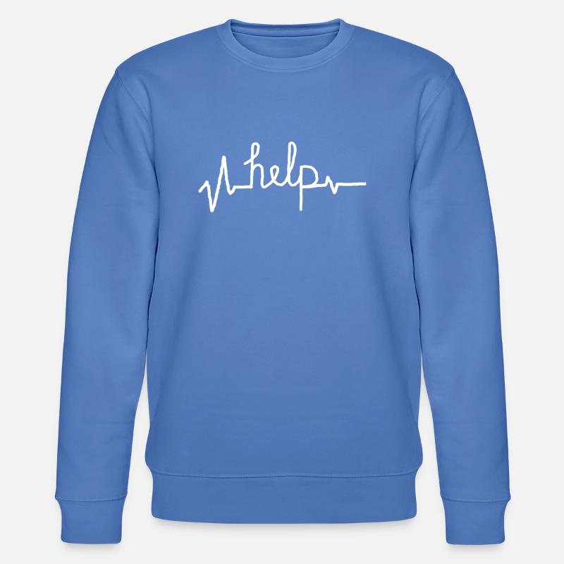 help -hilfe - Stanley/Stella Unisex Bio-Sweatshirt CHANGER  - Blau