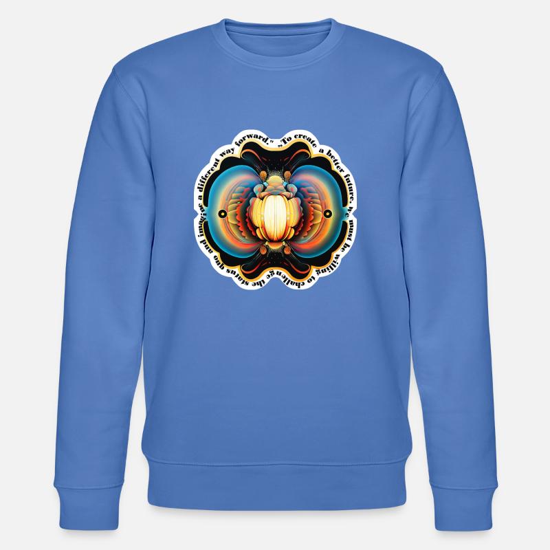 Mandala Sticker - "Better Future" - Stanley/Stella Unisex Bio-Sweatshirt CHANGER  - Blau