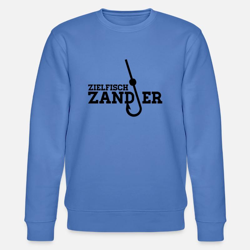 Zielfisch Zander - Anglershirt - Stanley/Stella Unisex Bio-Sweatshirt CHANGER - Blau
