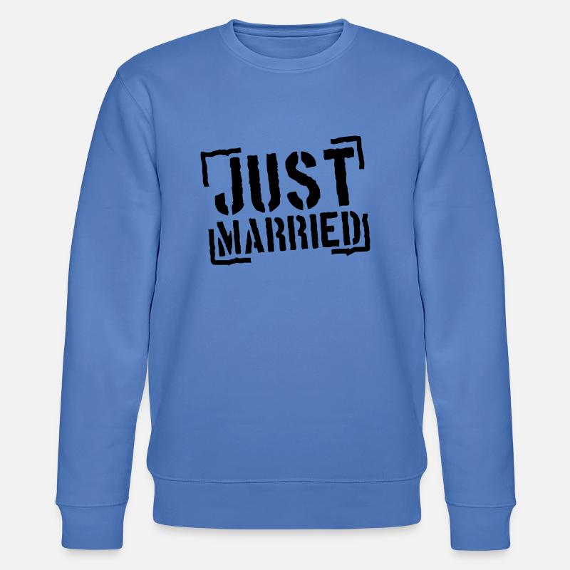 Just Married Stamp Design - Stanley/Stella Unisex Bio-Sweatshirt CHANGER  - Blau