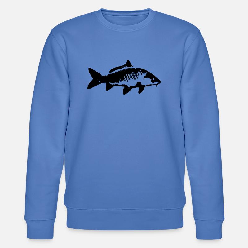 carp fish - Stanley/Stella Unisex Bio-Sweatshirt CHANGER  - Blau