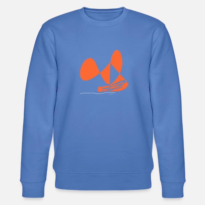 Abstract design die Blühende Tomate - Stanley/Stella Unisex Bio-Sweatshirt CHANGER  - Blau