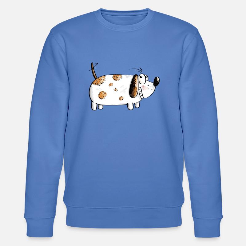 Dicker Lustiger Hund - Hunde Comic - Stanley/Stella Unisex Bio-Sweatshirt CHANGER  - Blau