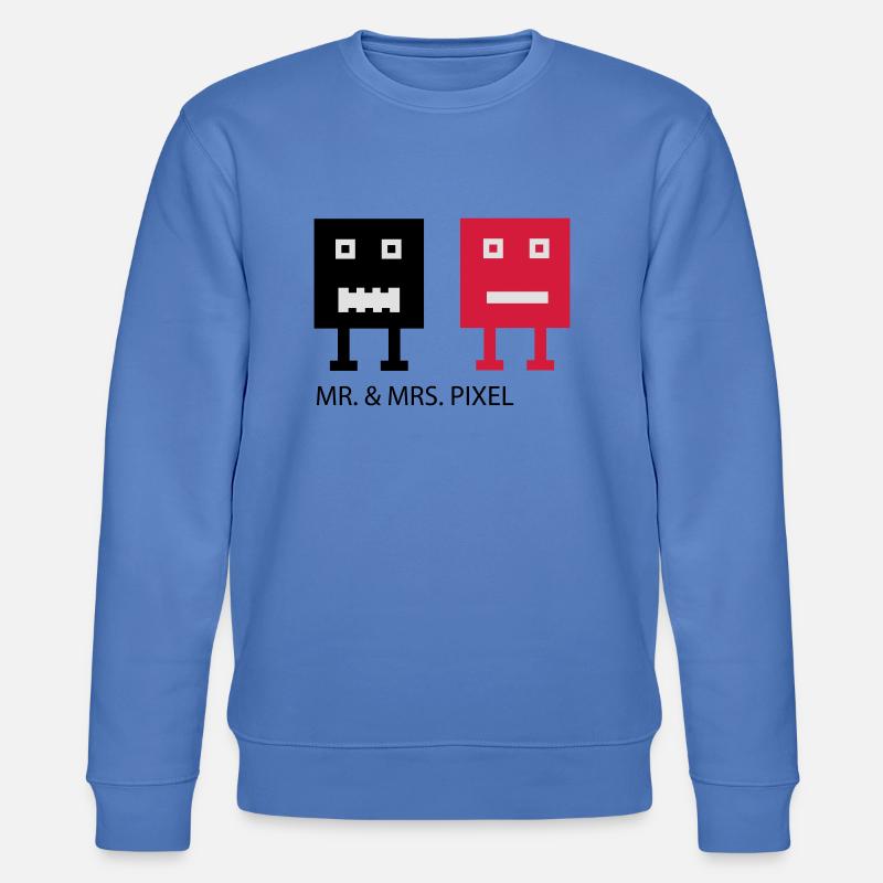 Mr & Mrs Pixel - Stanley/Stella Unisex Bio-Sweatshirt CHANGER  - Blau