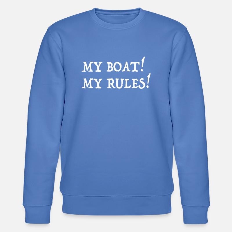 MY BOAT MY RULES - Stanley/Stella Unisex Bio-Sweatshirt CHANGER  - Blau