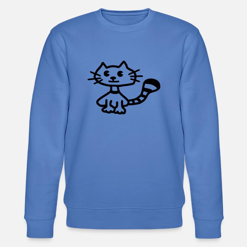 Katze 4 - Stanley/Stella Unisex Bio-Sweatshirt CHANGER  - Blau
