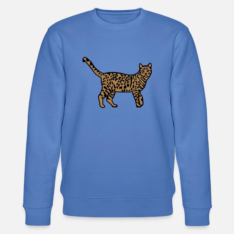 Katze - Stanley/Stella Unisex Bio-Sweatshirt CHANGER  - Blau