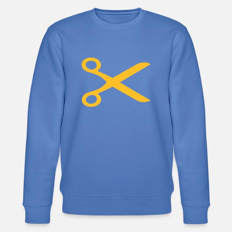 Barber scissors - Stanley/Stella CHANGER Unisex Organic Sweatshirt - bright blue