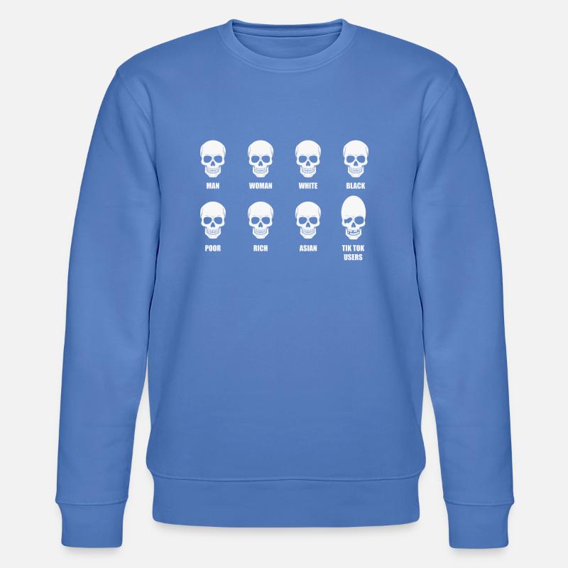 Skull Meme - Stanley/Stella Unisex Bio-Sweatshirt CHANGER  - Blau