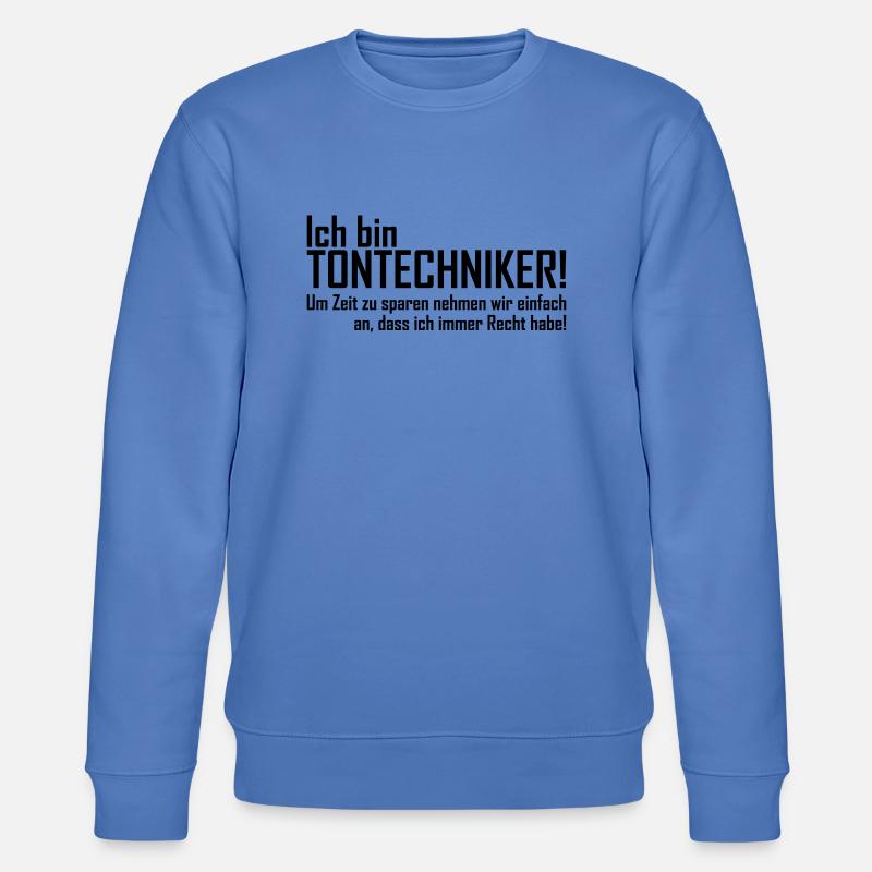 ich bin tontechniker - Stanley/Stella Unisex Bio-Sweatshirt CHANGER  - Blau