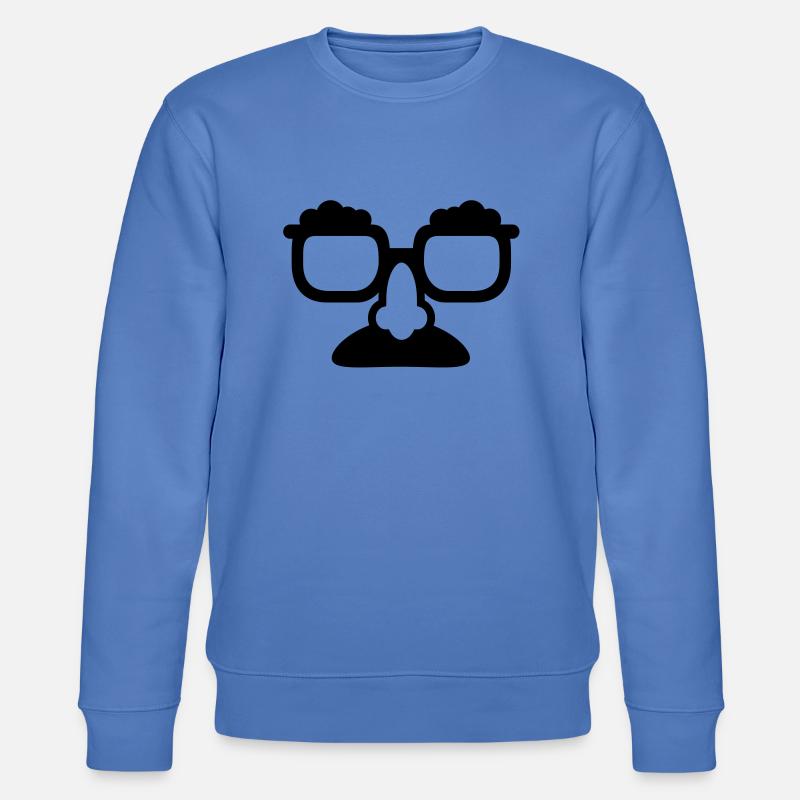 Nasenbrille Kostüm - Stanley/Stella Unisex Bio-Sweatshirt CHANGER - Blau
