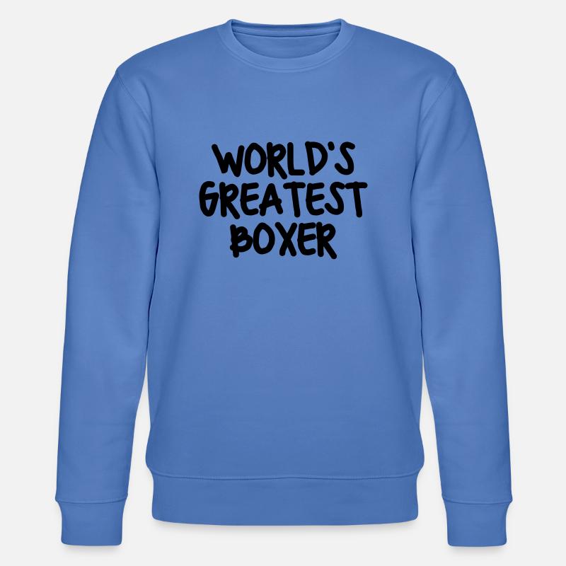worlds greatest boxer - Stanley/Stella Unisex Bio-Sweatshirt CHANGER  - Blau