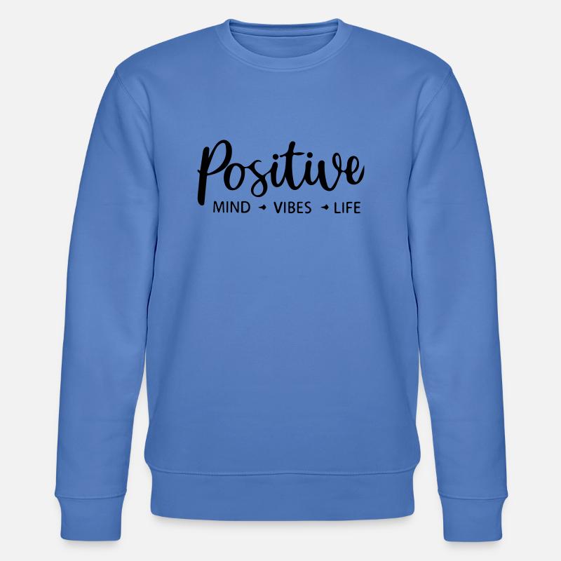 positive Stimmung im Leben - Stanley/Stella Unisex Bio-Sweatshirt CHANGER  - Blau