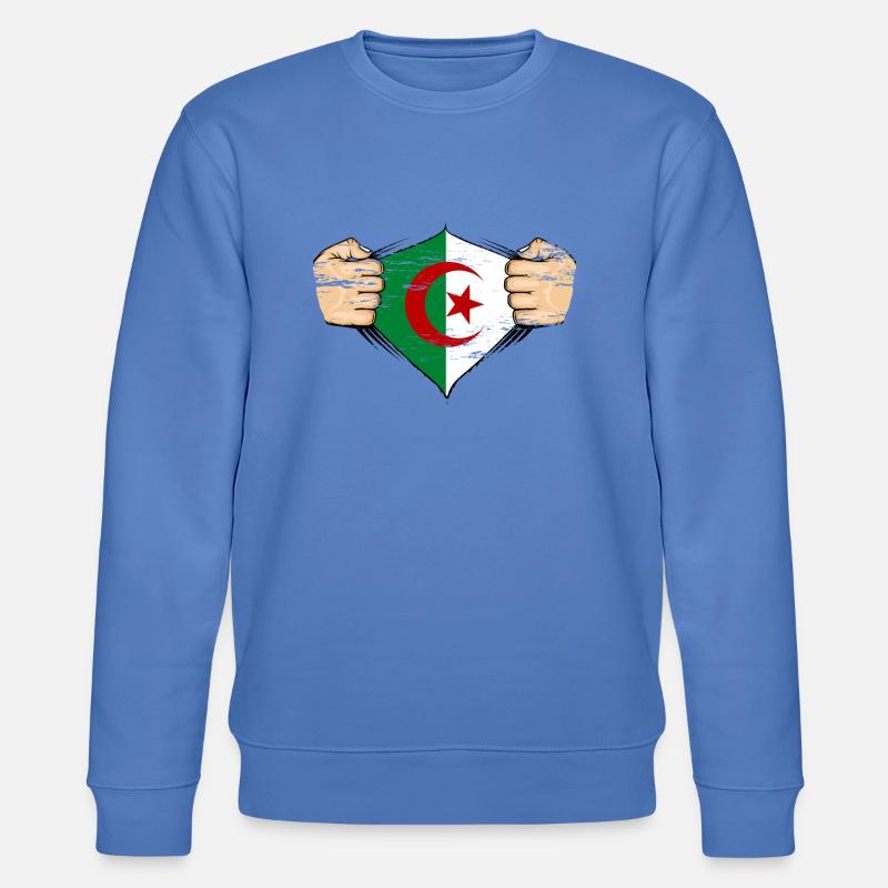 Drapeau de l’Algérie utilisé - Sweat bio CHANGER Stanley/Stella Unisexe - bleu