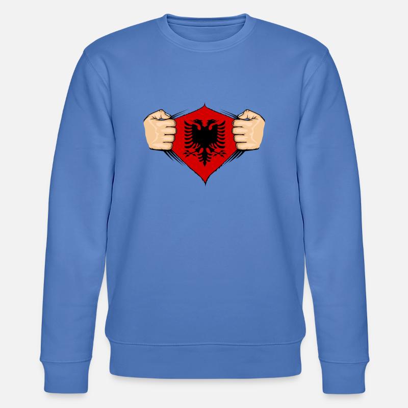 Conception du drapeau de l’Albanie - Sweat bio CHANGER Stanley/Stella Unisexe - bleu