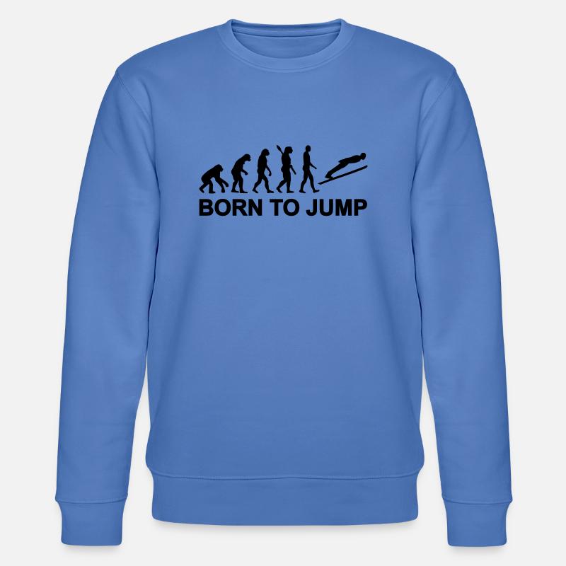 Evolution Ski-jumping - Stanley/Stella CHANGER Unisex Organic Sweatshirt - bright blue