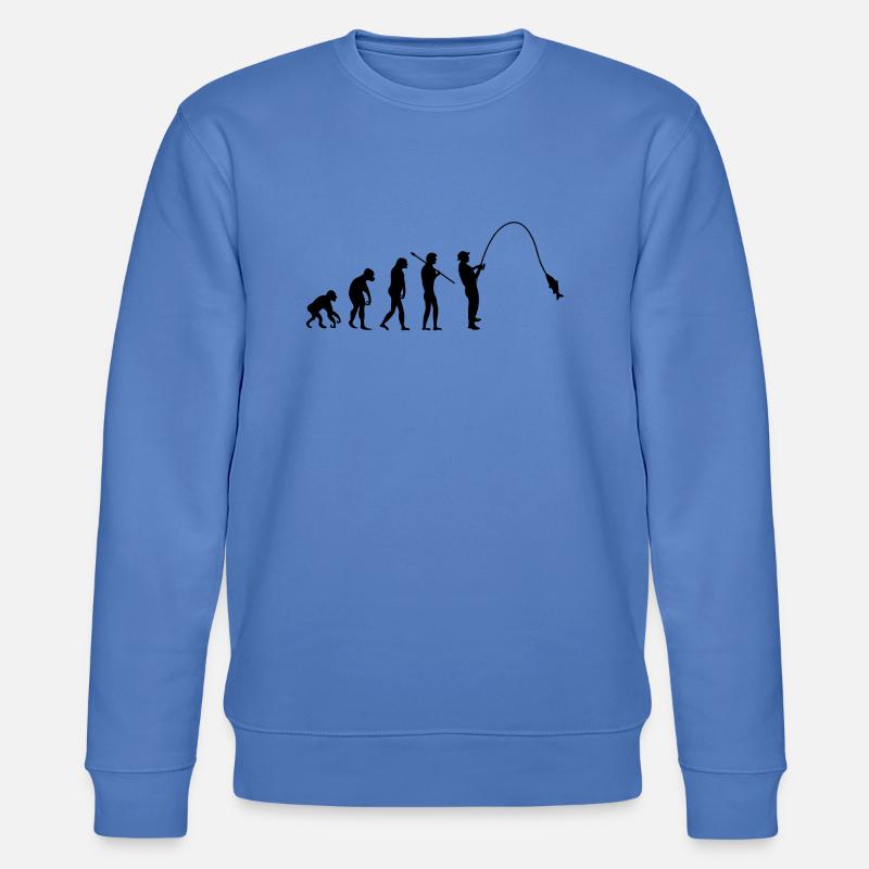 fishing_evolution_001 - Stanley/Stella CHANGER Unisex Organic Sweatshirt - bright blue