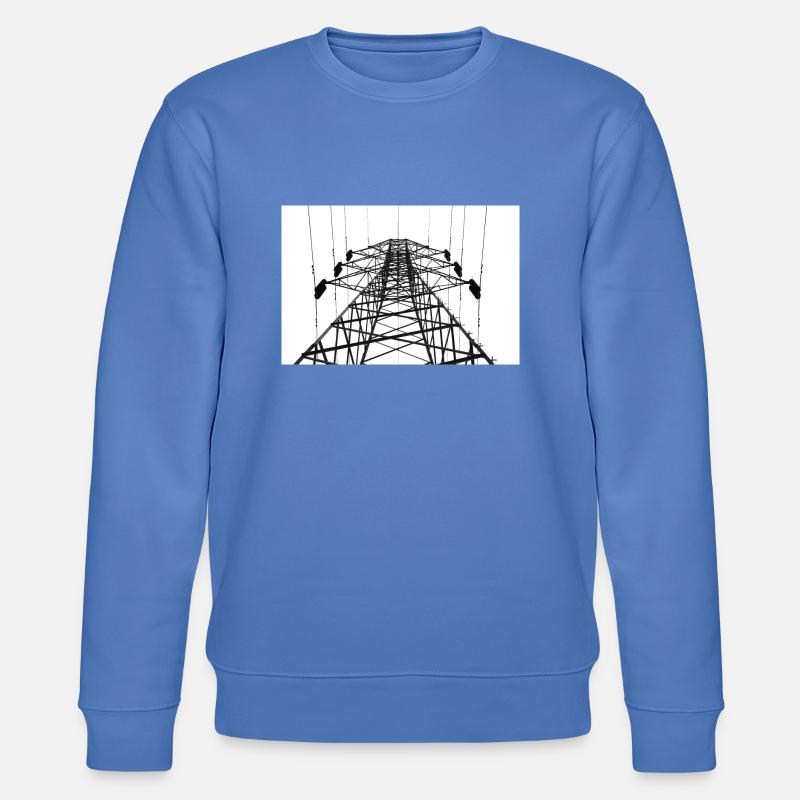 Strommast Graustufen - Stanley/Stella Unisex Bio-Sweatshirt CHANGER  - Blau