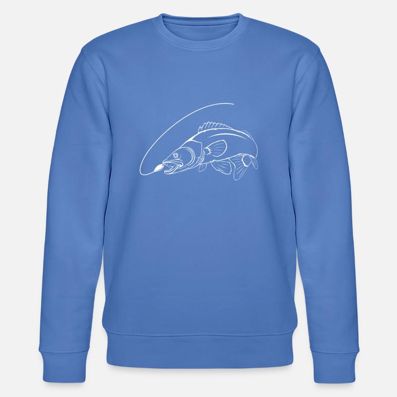 Zander mit Schnur 2 - Sweat bio CHANGER Stanley/Stella Unisexe - bleu